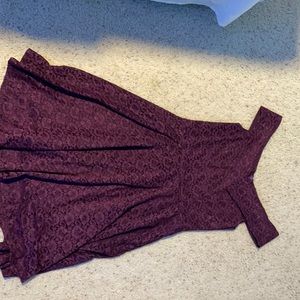 Mid length off the shoulder purple dress